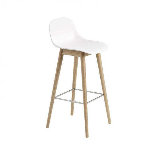 Sgabello Fiber Barstool H 75 cm Bianco Muuto