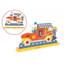 Janod J08027 Puzzle magnetico I Pompieri